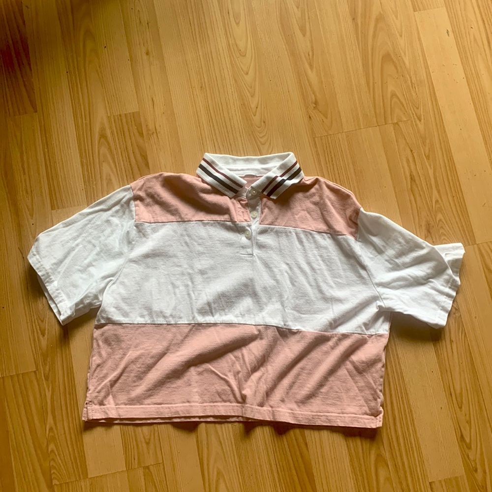 Cropped striped shirt